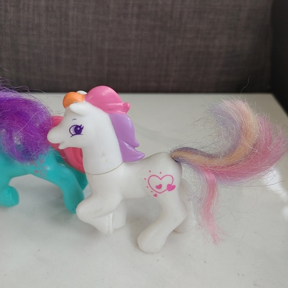 My little pony miniature lot of 3 blue pink white - Picture 4 of 7